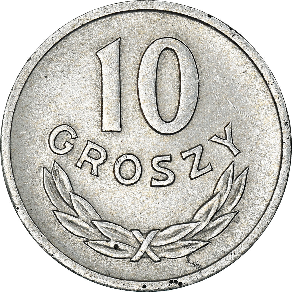 Moneta, Polonia, 10 Groszy, 1969, Warsaw, BB, Alluminio, KM:AA47