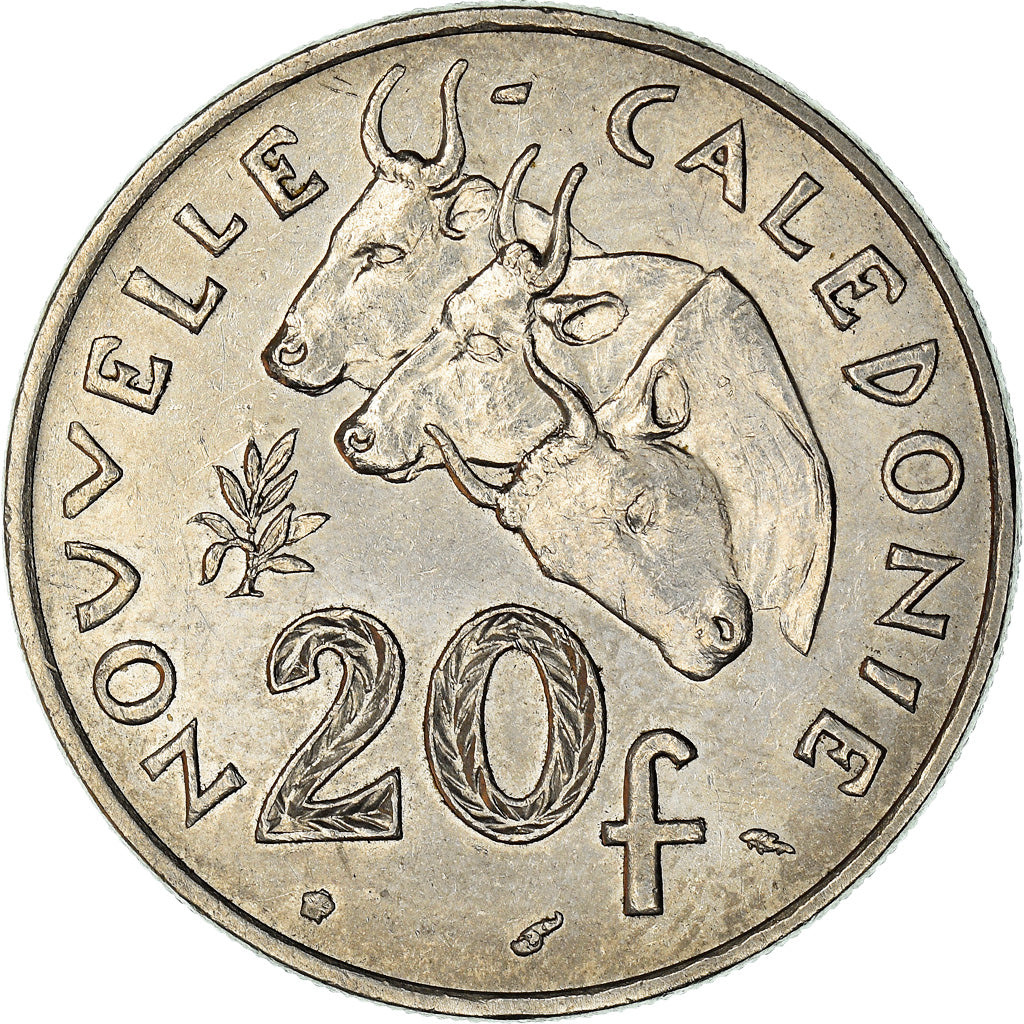Coin, New Caledonia, 20 Francs, 1977, Paris, EF(40-45), Nickel, KM:12