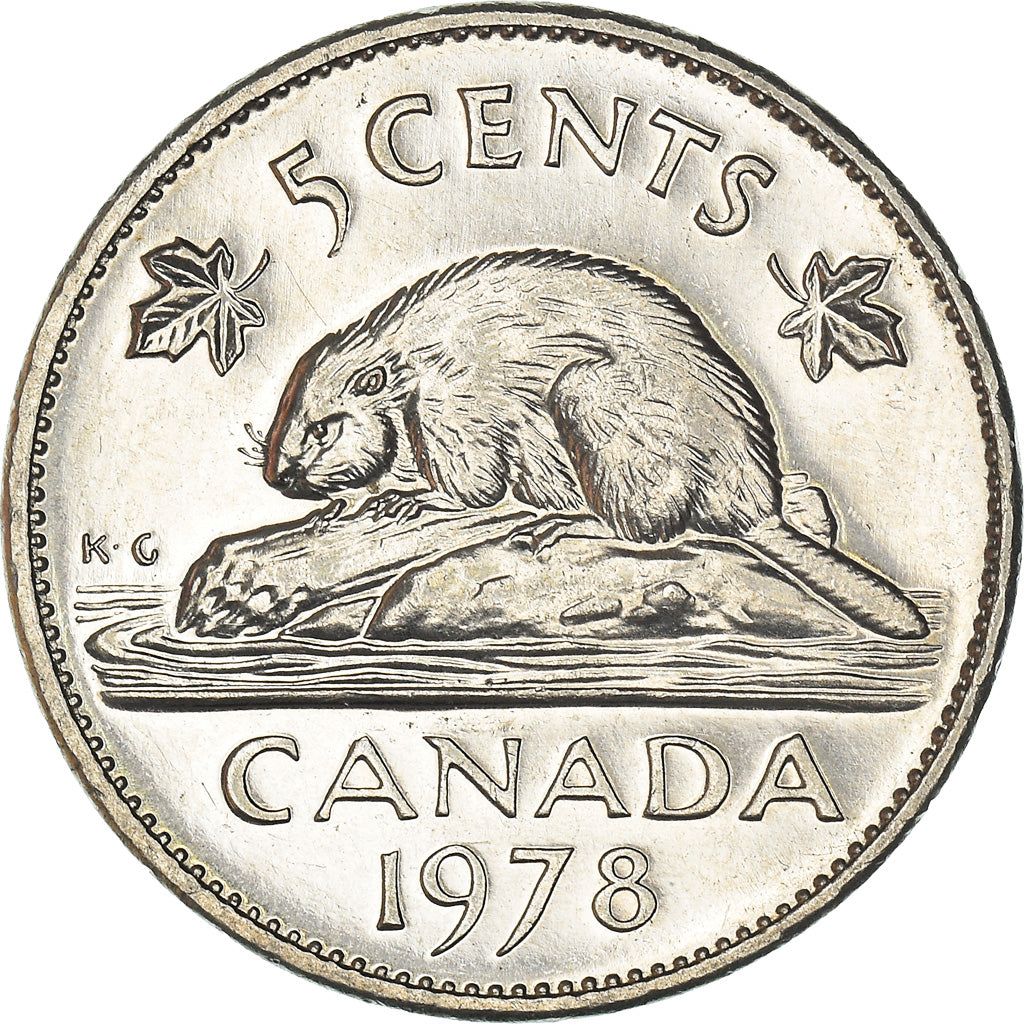 Coin, Canada, Elizabeth II, 5 Cents, 1978, Royal Canadian Mint, Ottawa