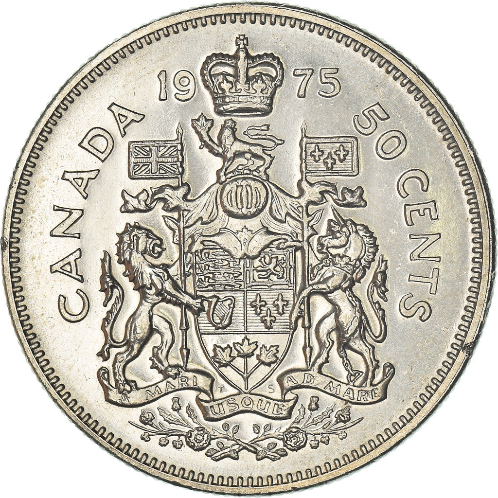 Coin, Canada, Elizabeth II, 50 Cents, 1975, Royal Canadian Mint, Ottawa, MS(63)