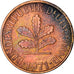 Monnaie, République fédérale allemande, 2 Pfennig, 1971, Karlsruhe, TTB