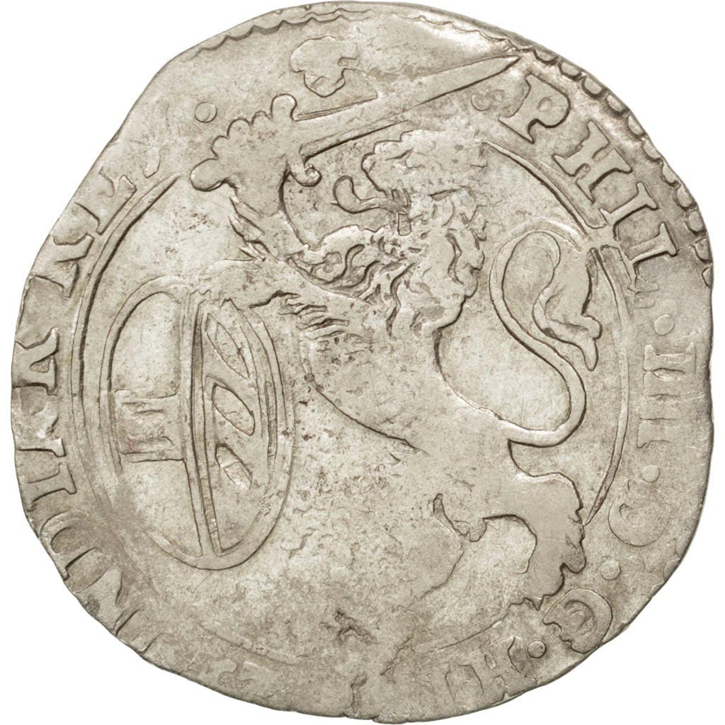 Coin, Spanish Netherlands, BRABANT, Escalin, 1629, Brabant, EF(40-45), Silver