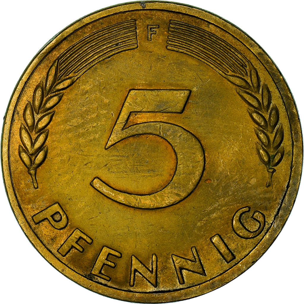 Monnaie, République fédérale allemande, 5 Pfennig, 1949, Stuttgart, TTB+