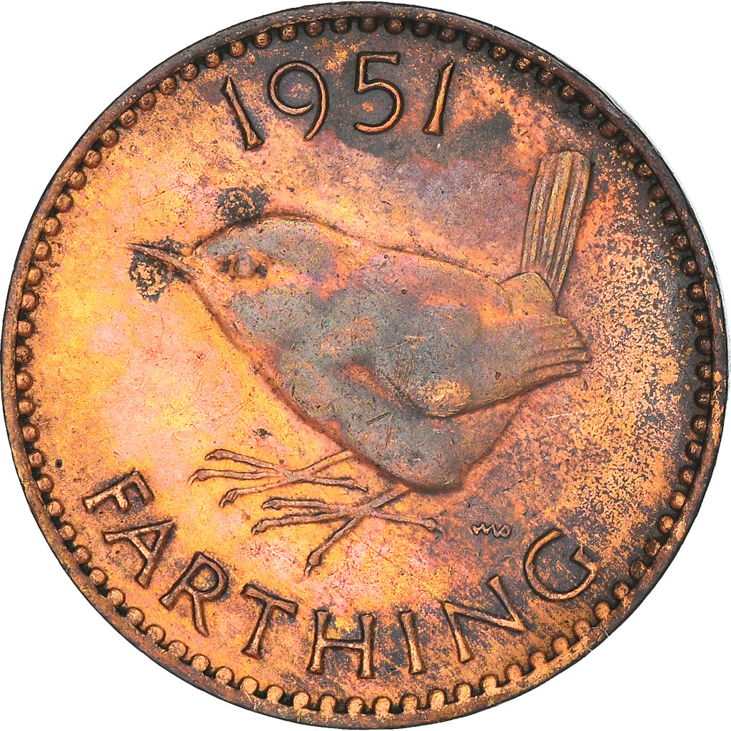 Monnaie, Grande-Bretagne, Elizabeth II, Farthing, 1951, TTB+, Bronze, KM:895