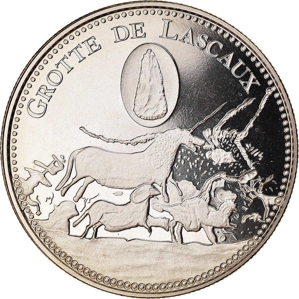 France, Medal, La Grotte de Lascaux, MS(65-70), Copper-nickel