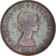 Coin, Great Britain, Elizabeth II, 1/2 Penny, 1959, AU(50-53), Bronze, KM:896