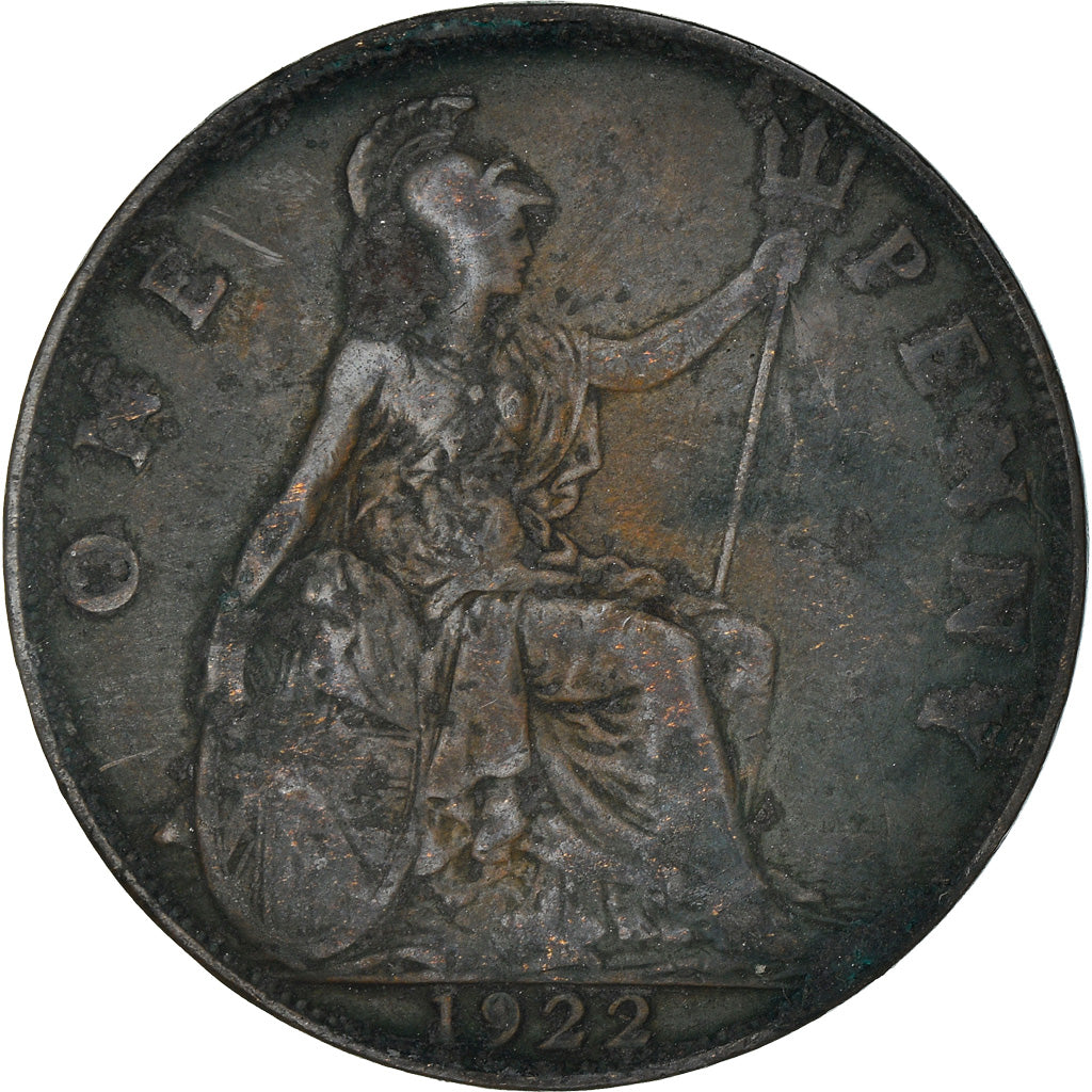 Coin, Great Britain, George V, Penny, 1922, VF(20-25), Bronze, KM:810