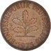 Coin, GERMANY - FEDERAL REPUBLIC, 2 Pfennig, 1975, EF(40-45), Copper Plated