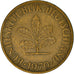 Coin, GERMANY - FEDERAL REPUBLIC, 10 Pfennig, 1970, Munich, VF(30-35), Brass