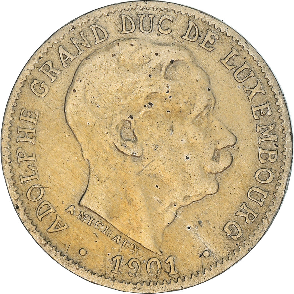 Coin, Luxembourg, Adolphe, 5 Centimes, 1901, EF(40-45), Copper-nickel, KM:24