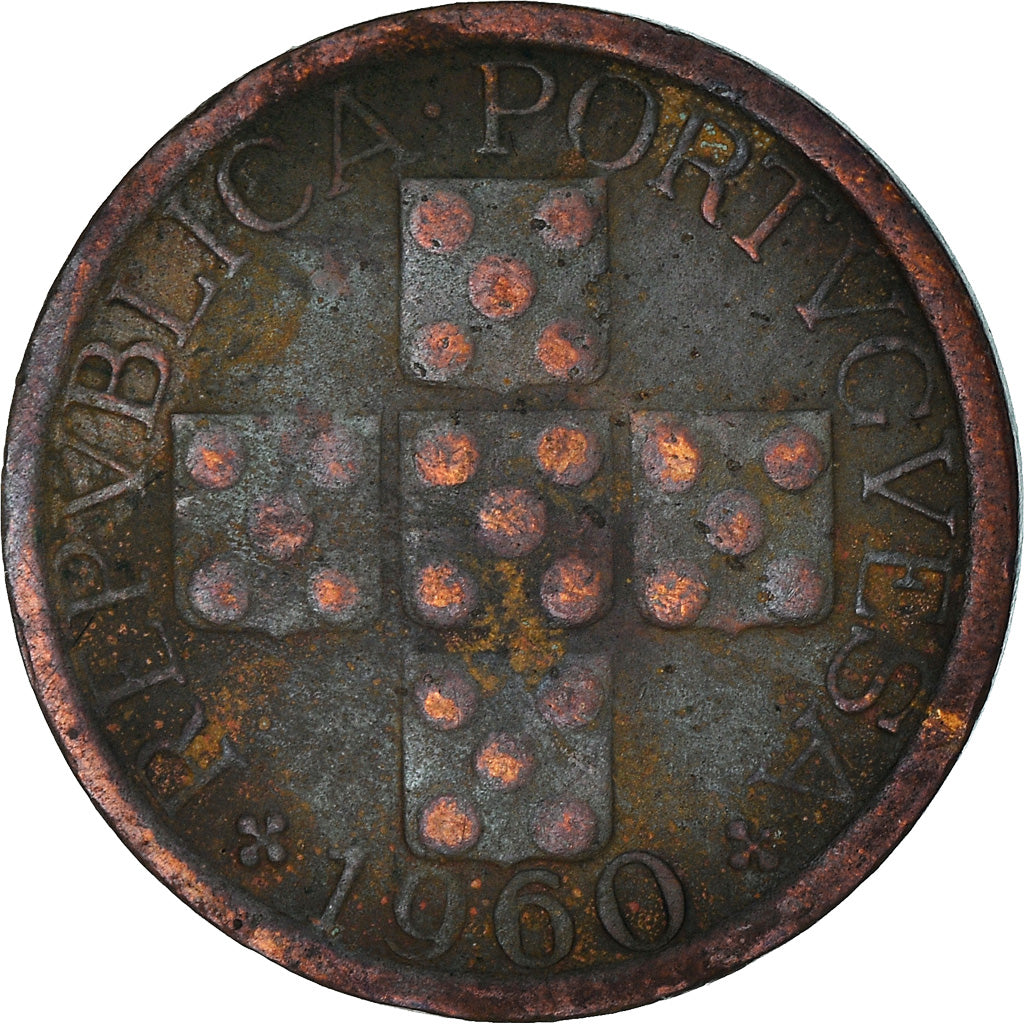 Coin, Portugal, 10 Centavos, 1960, VF(20-25), Bronze, KM:583