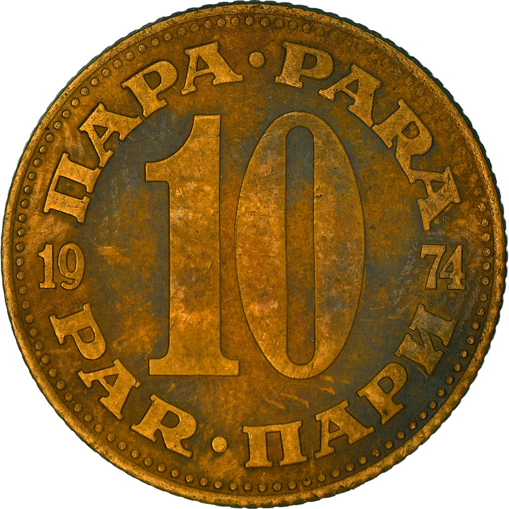 Moneda, Yugoslavia, 10 Para, 1974, MBC, Latón, KM:44