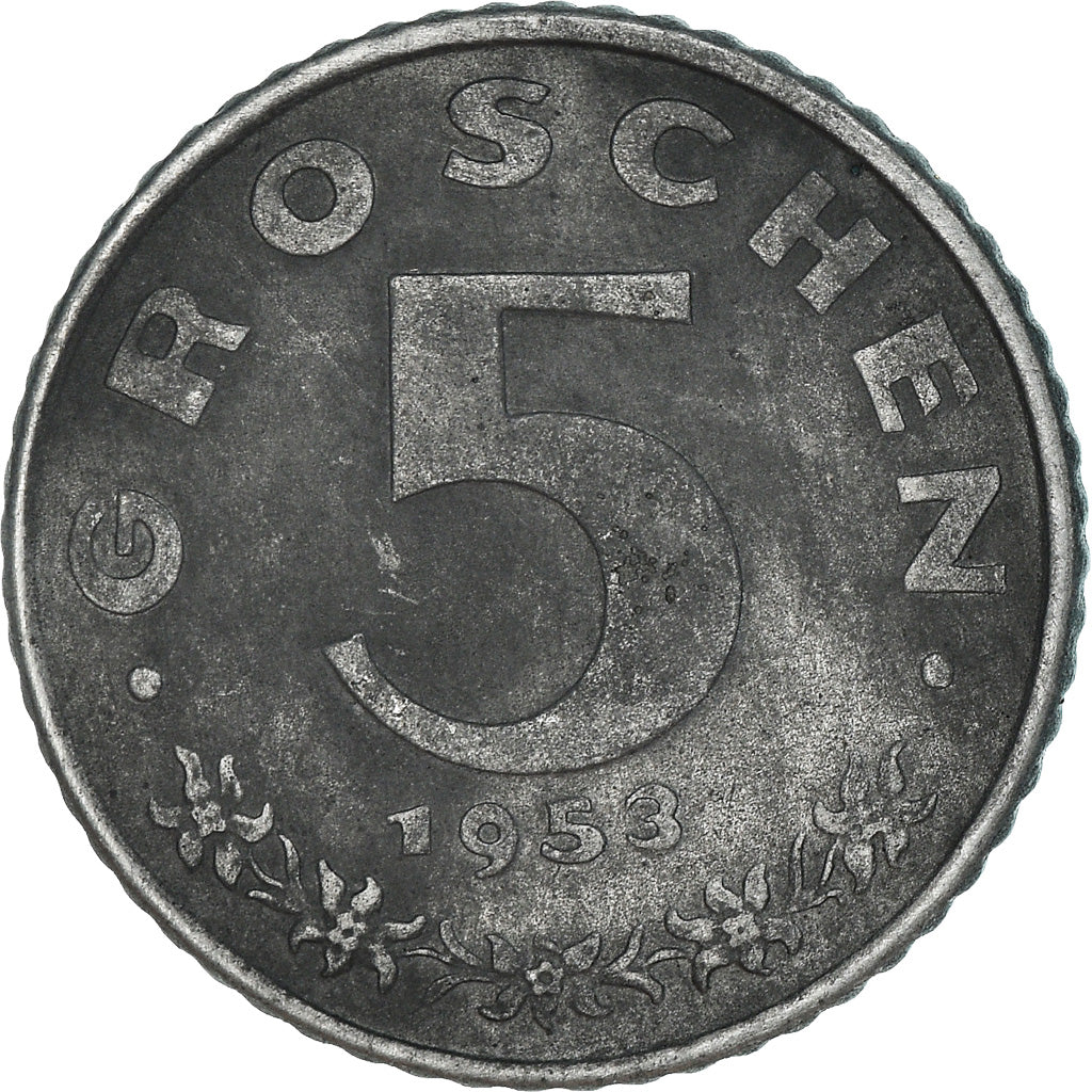 Coin, Austria, 5 Groschen, 1953, VF(30-35), Zinc, KM:2875