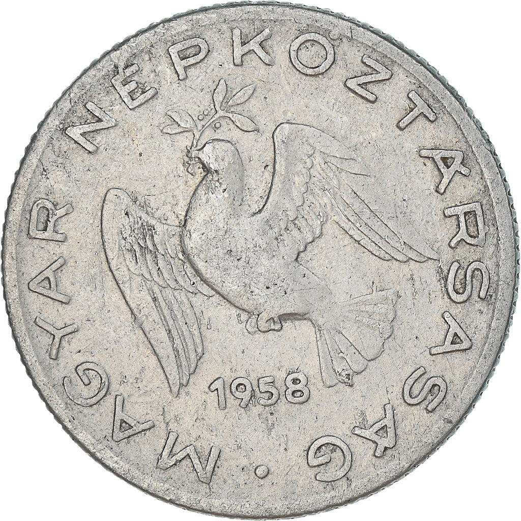 Coin, Hungary, 10 Filler, 1958, Budapest, VF(20-25), Aluminum, KM:547