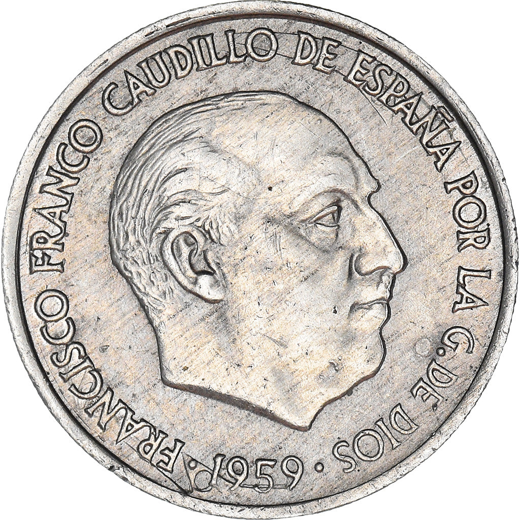 Munten, Spanje, Francisco Franco, caudillo, 10 Centimos, 1959, PR, Aluminium