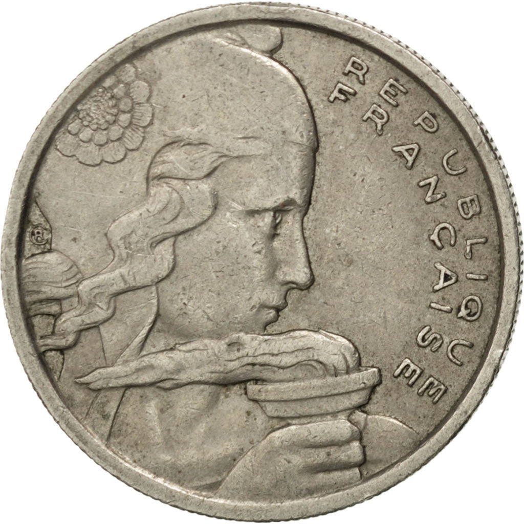 Moneta, Francja, Cochet, 100 Francs, 1958, EF(40-45), Miedź-Nikiel, KM:919.1