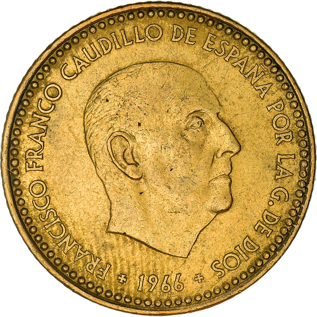 Moeda, Espanha, Francisco Franco, caudillo, Peseta, 1973, AU(50-53)