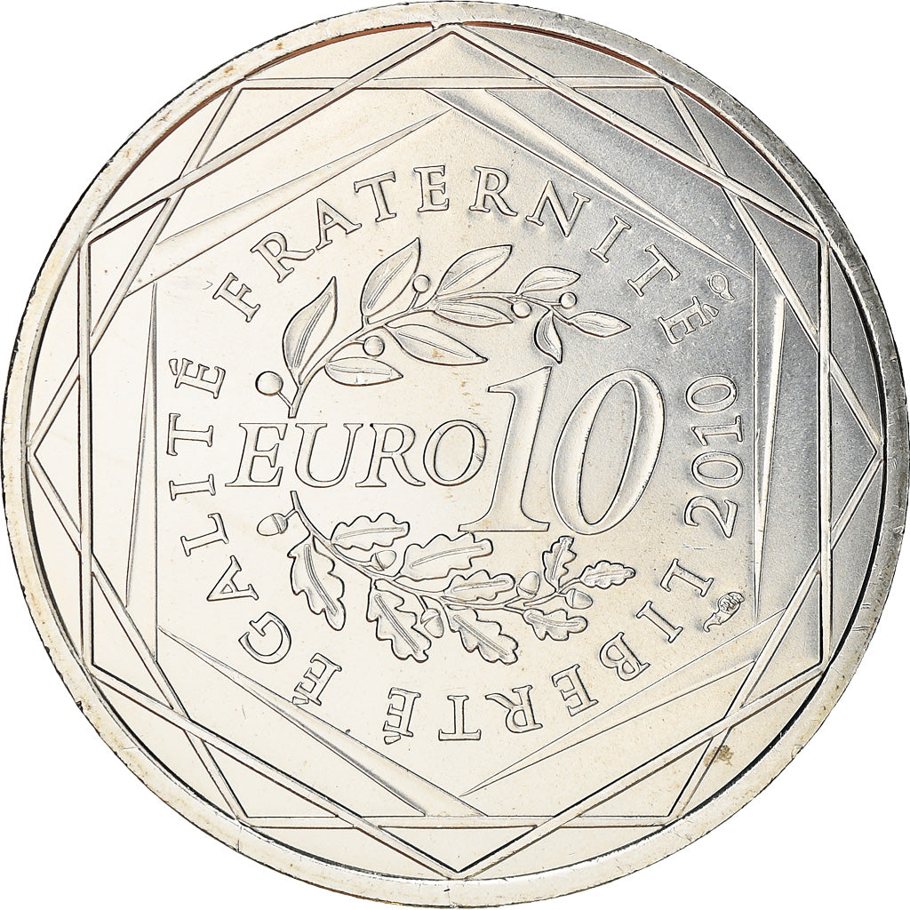France, 10 Euro, Languedoc-Rousillon, 2010, MS(63), Silver