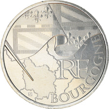 France, 10 Euro, Bourgogne, 2010, MS(63), Silver