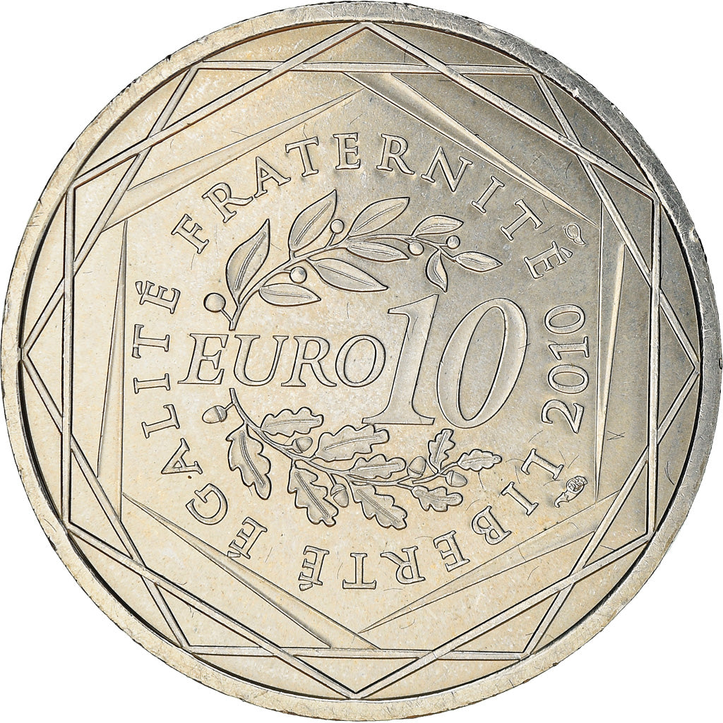 França, 10 Euro, Nord-Pas de Calais, 2010, MS(63), Prata