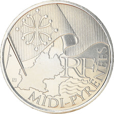 France, 10 Euro, Midi-Pyrénées, 2010, MS(63), Silver