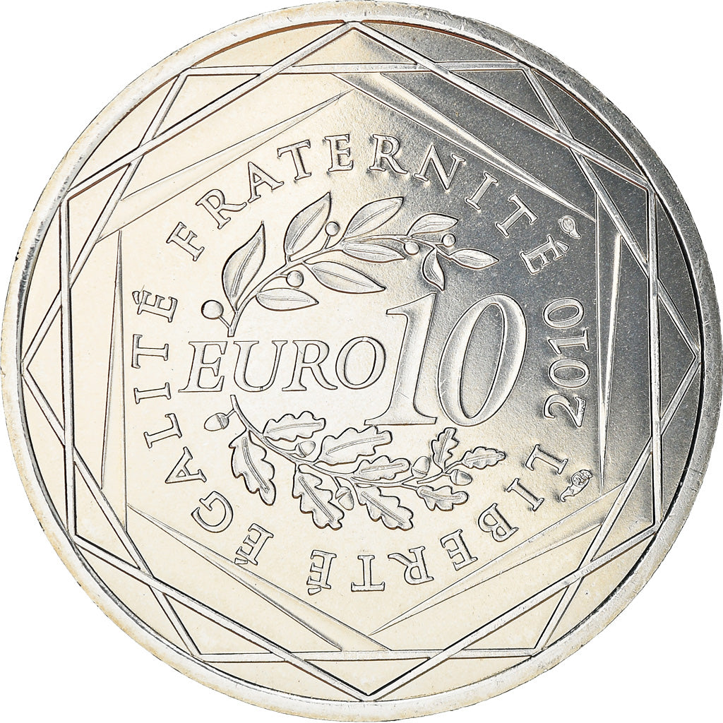 France, 10 Euro, Midi-Pyrénées, 2010, MS(63), Silver