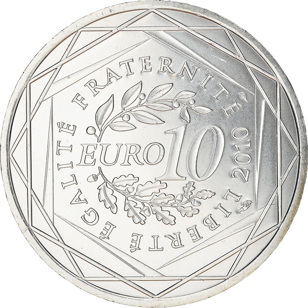 France, 10 Euro, Provence-Alpes-Cote d'Azur, 2010, SPL, Argent