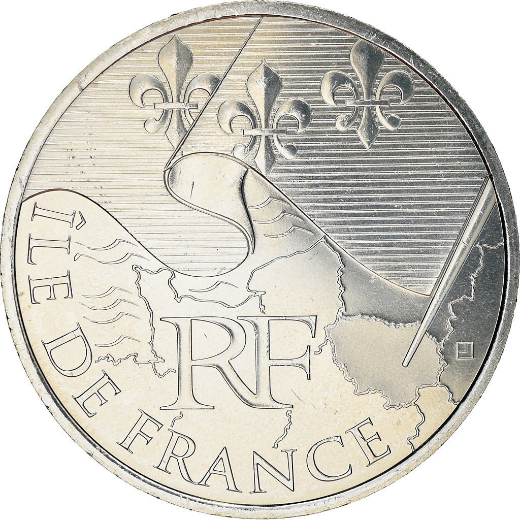 France, 10 Euro, Ile de France, 2010, MS(63), Silver