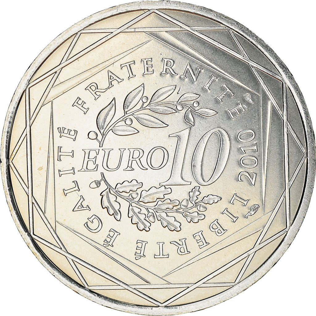 France, 10 Euro, Ile de France, 2010, MS(63), Silver