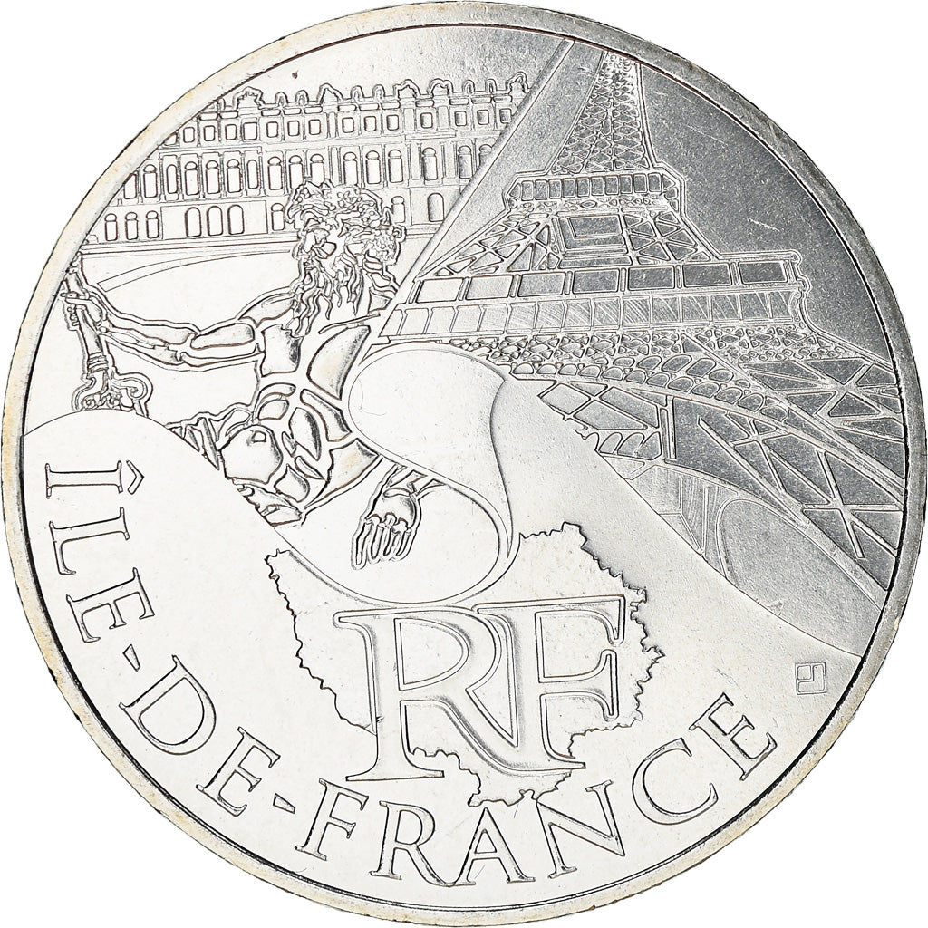France, 10 Euro, Ile de France, 2011, MS(63), Silver
