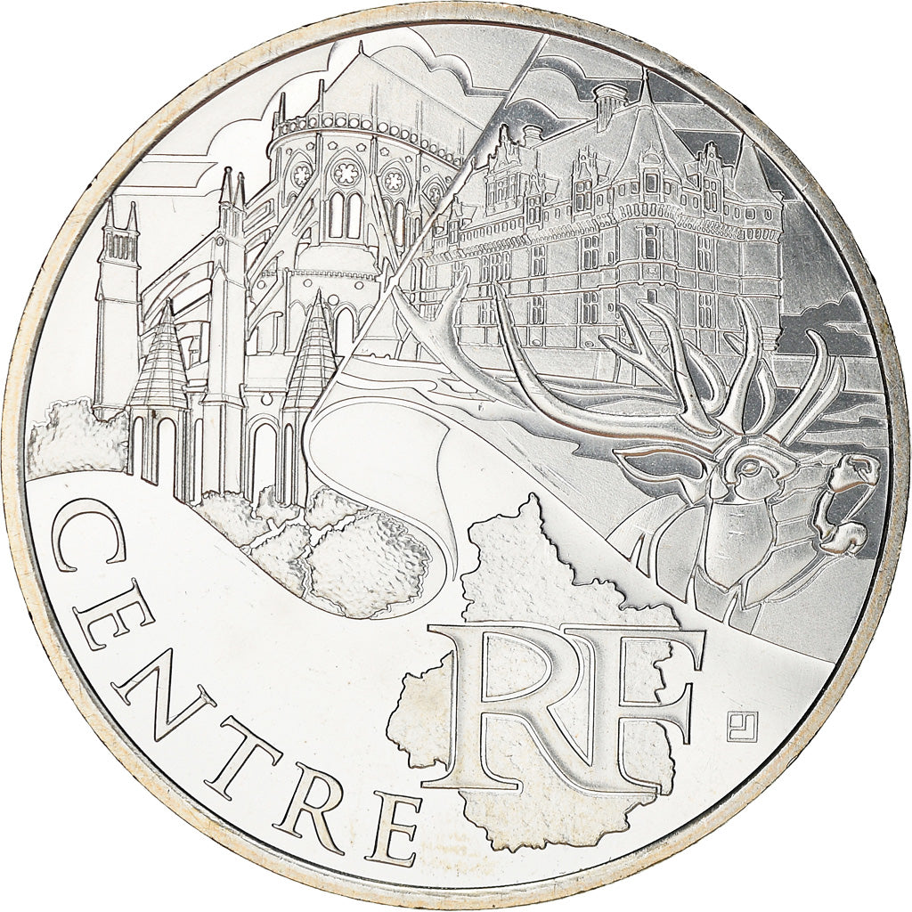 France, 10 Euro, Centre, 2011, MS(63), Silver