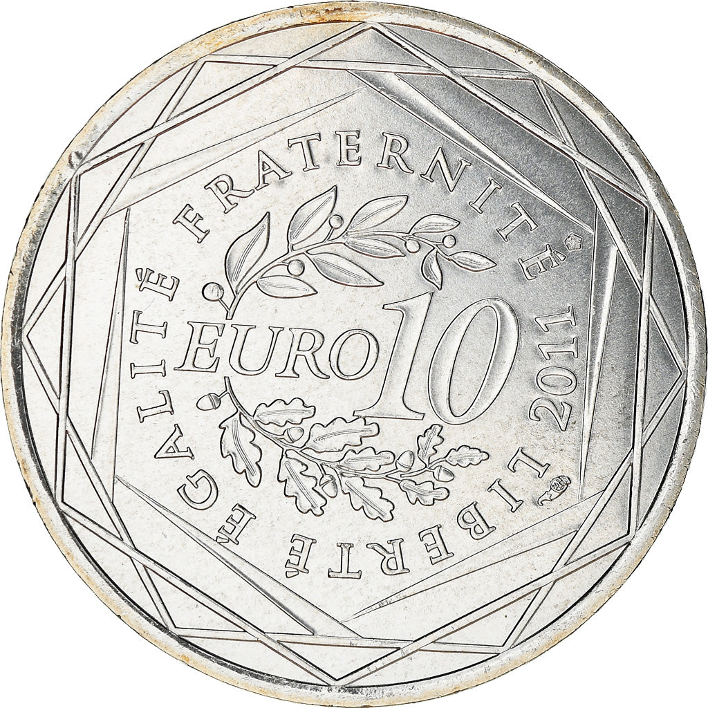 Frankreich, 10 Euro, Aquitaine, 2011, UNZ, Silber