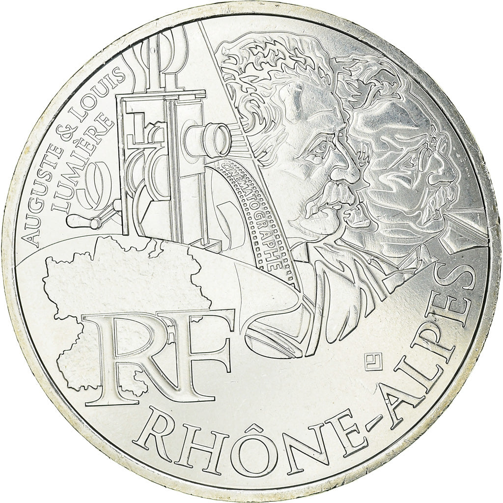 France, 10 Euro, Rhône Alpes, 2012, SPL, Argent