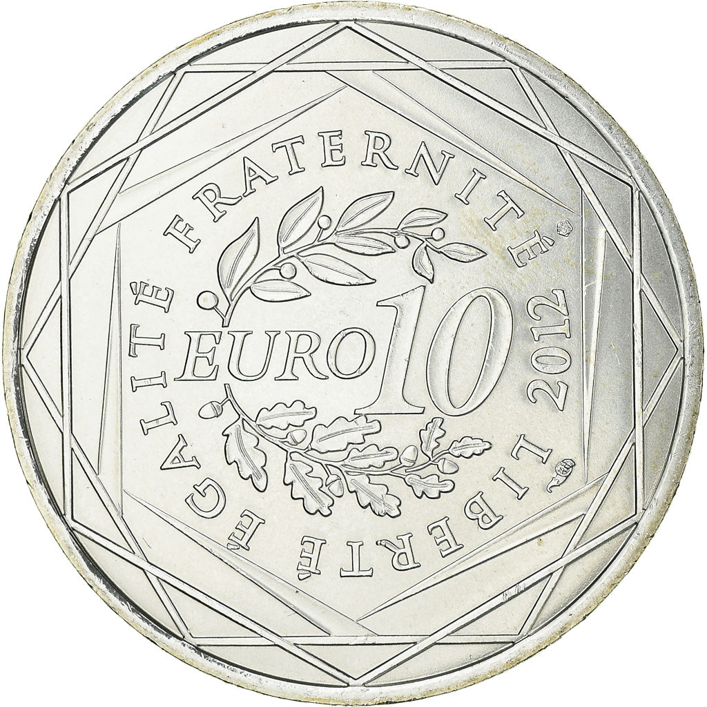 France, 10 Euro, Rhône Alpes, 2012, SPL, Argent