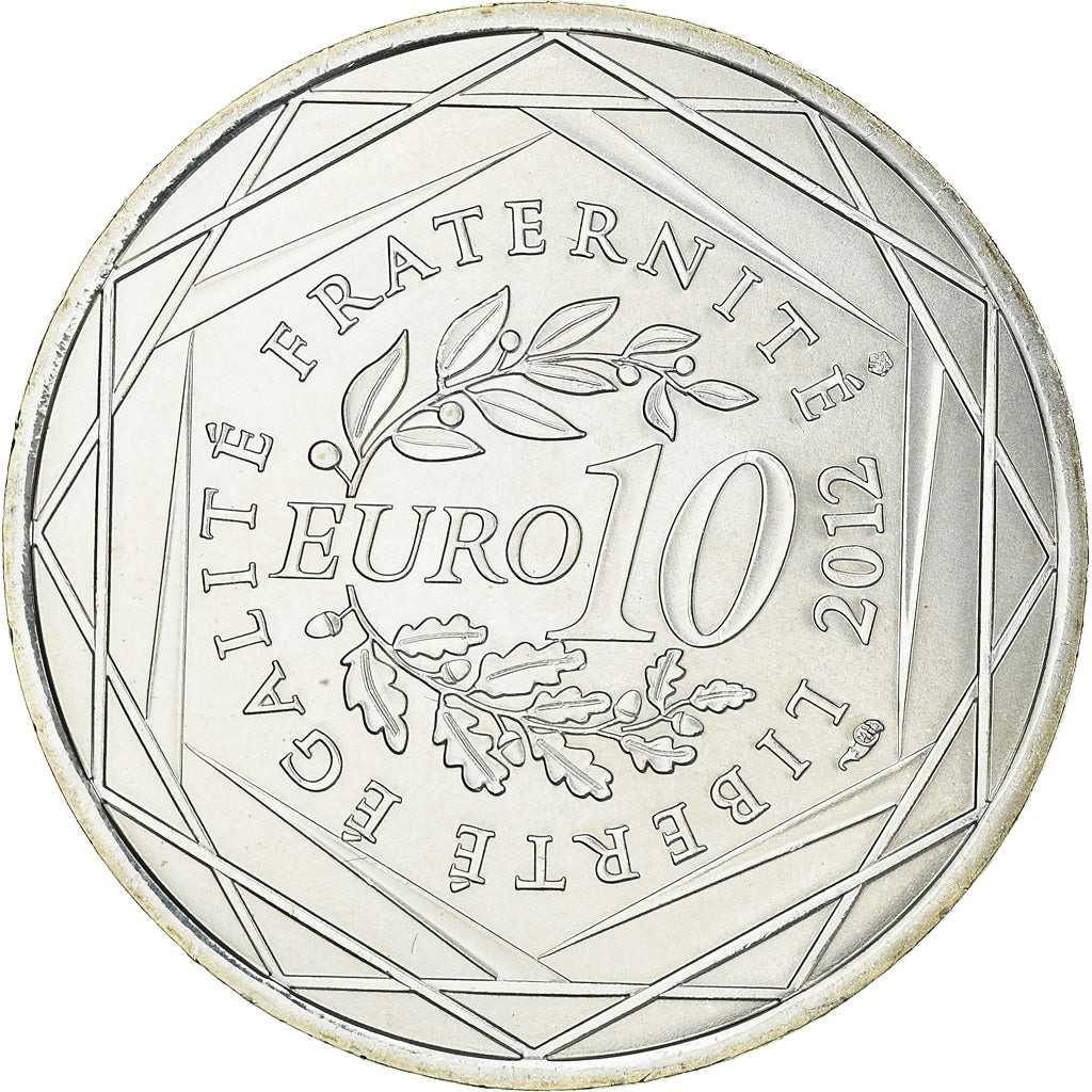 France, 10 Euro, Nord-Pas de Calais, 2012, MS(63), Silver