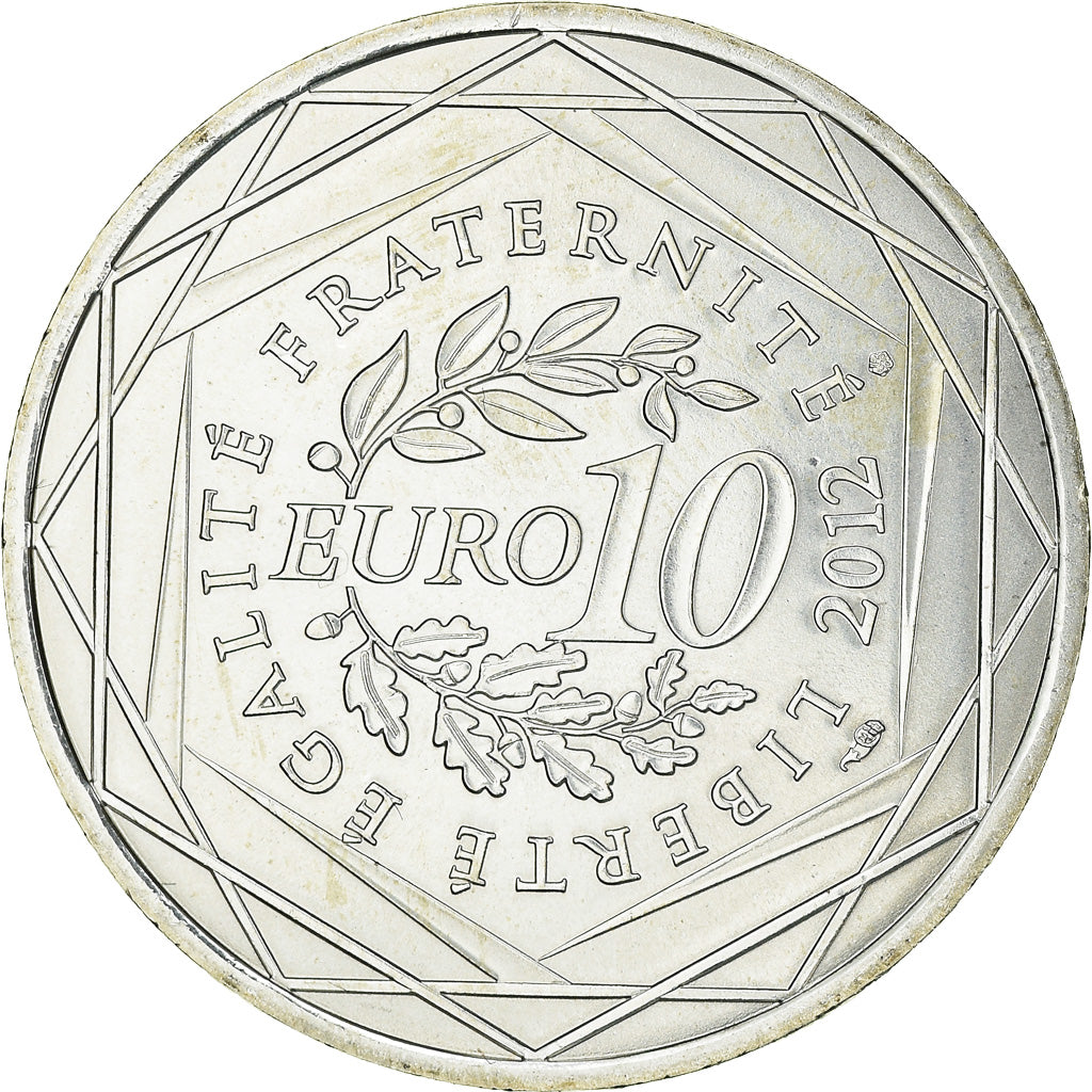 France, 10 Euro, Provence-Alpes-Cote d'Azur, 2012, MS(63), Silver