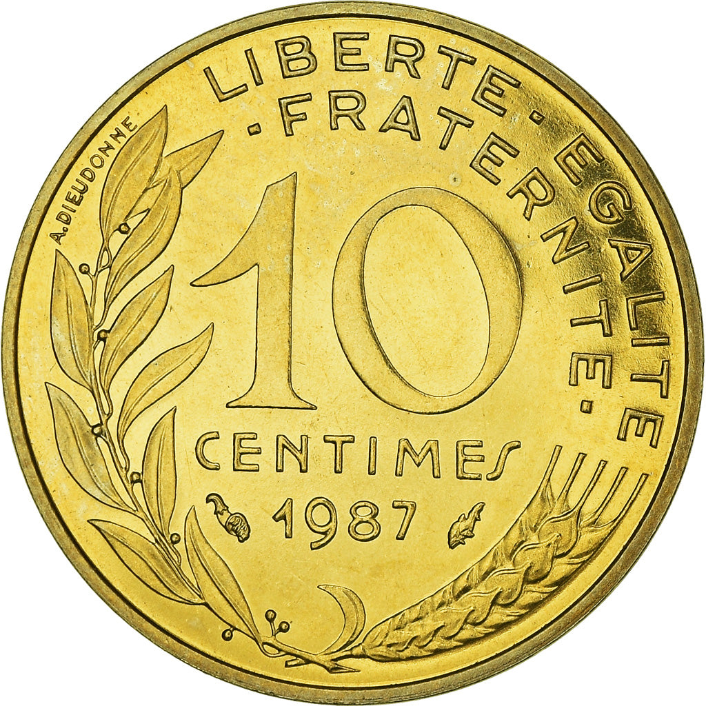 Coin, France, Marianne, 10 Centimes, 1987, Paris, FDC, MS(65-70)