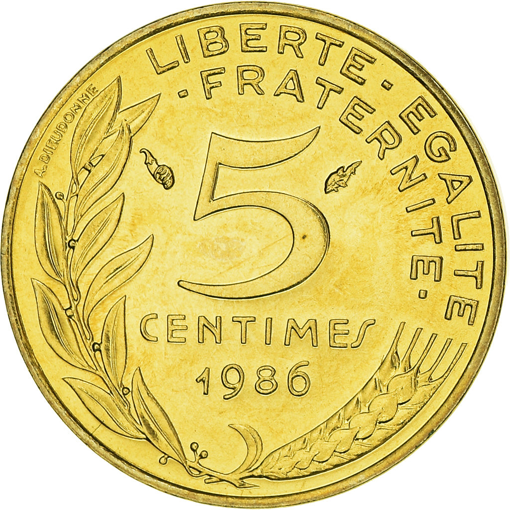 Monnaie, France, Marianne, 5 Centimes, 1986, Paris, FDC, FDC, Aluminum-Bronze