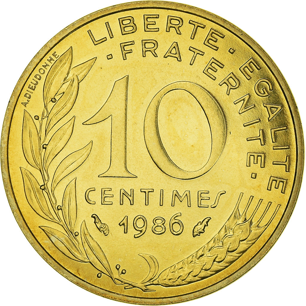 Coin, France, Marianne, 10 Centimes, 1986, Paris, FDC, MS(65-70)