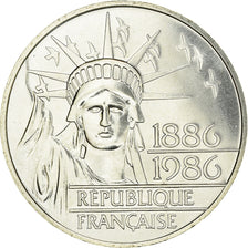 Coin, France, Statue de la Liberté, 100 Francs, 1986, FDC, MS(65-70), Silver