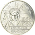 Coin, France, Statue de la Liberté, 100 Francs, 1986, FDC, MS(65-70), Silver