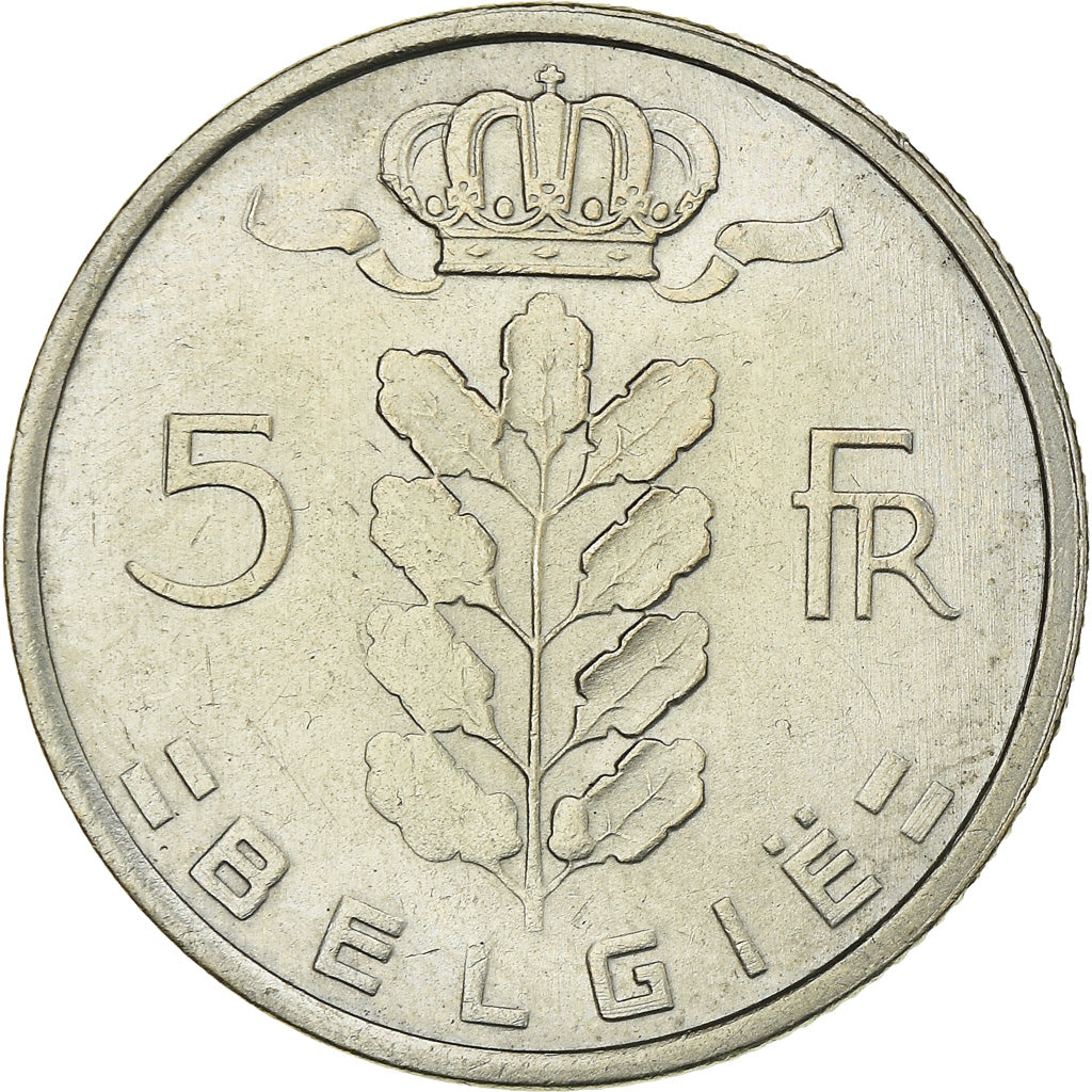 Moneta, Belgio, 5 Francs, 5 Frank, 1975, BB+, Rame-nichel, KM:135.1