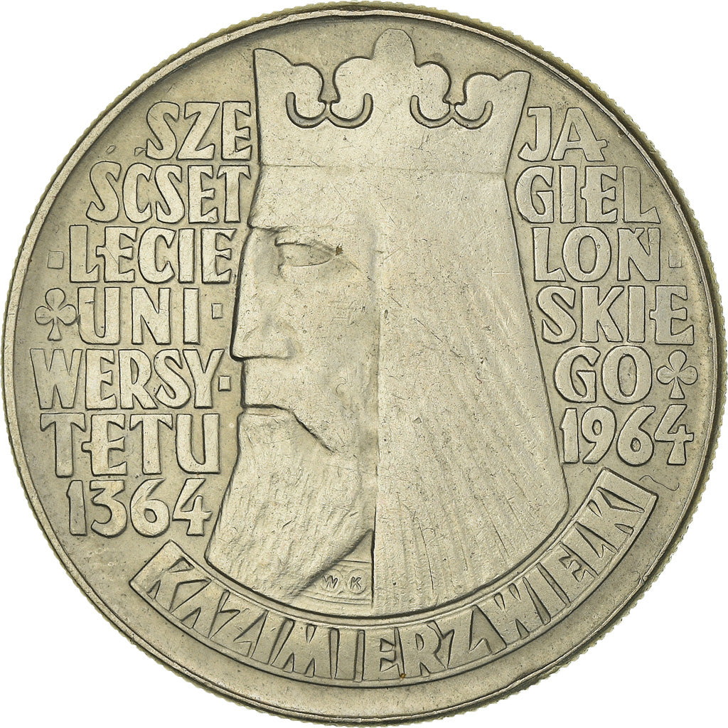 Münze, Polen, 10 Zlotych, 1964, SS, Kupfer-Nickel, KM:52.2