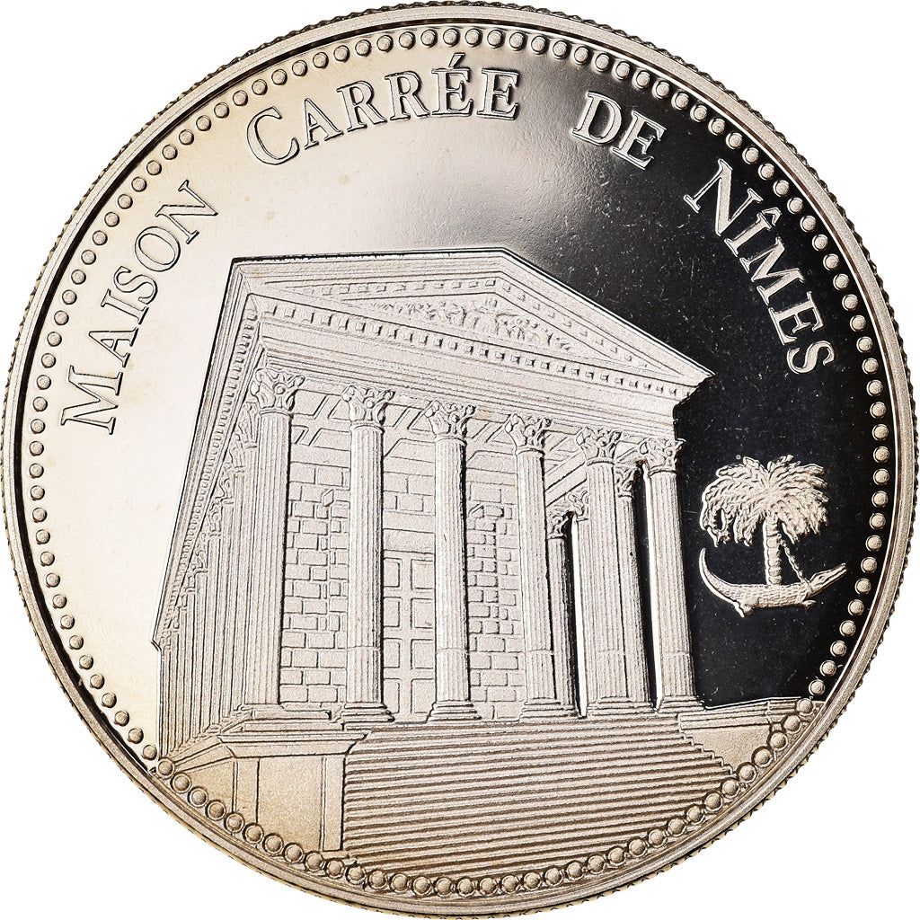 France, Médaille, La Maison Carrée de Nimes, FDC, Copper-nickel