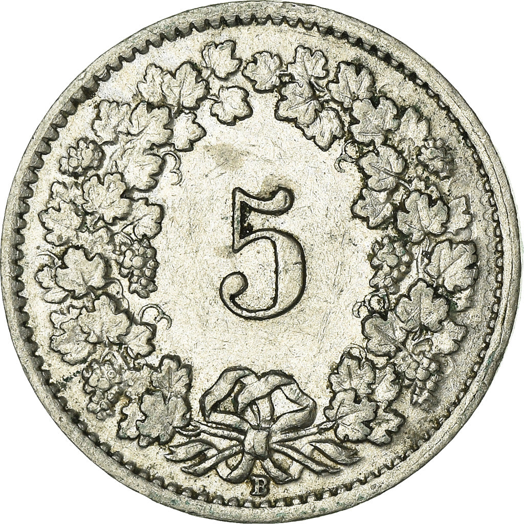 Coin, Switzerland, 5 Rappen, 1947, Bern, VF(30-35), Copper-nickel, KM:26