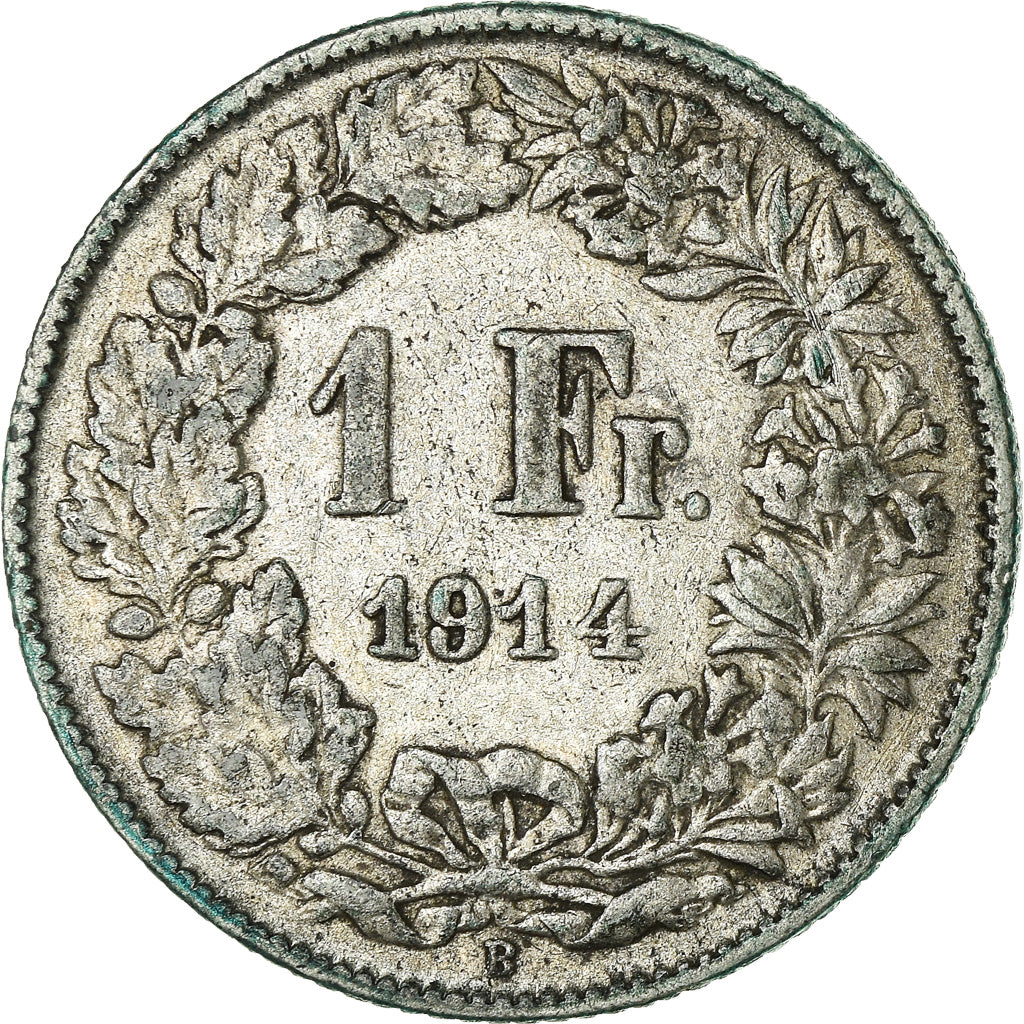 Coin, Switzerland, Franc, 1914, Bern, VF(20-25), Silver, KM:24