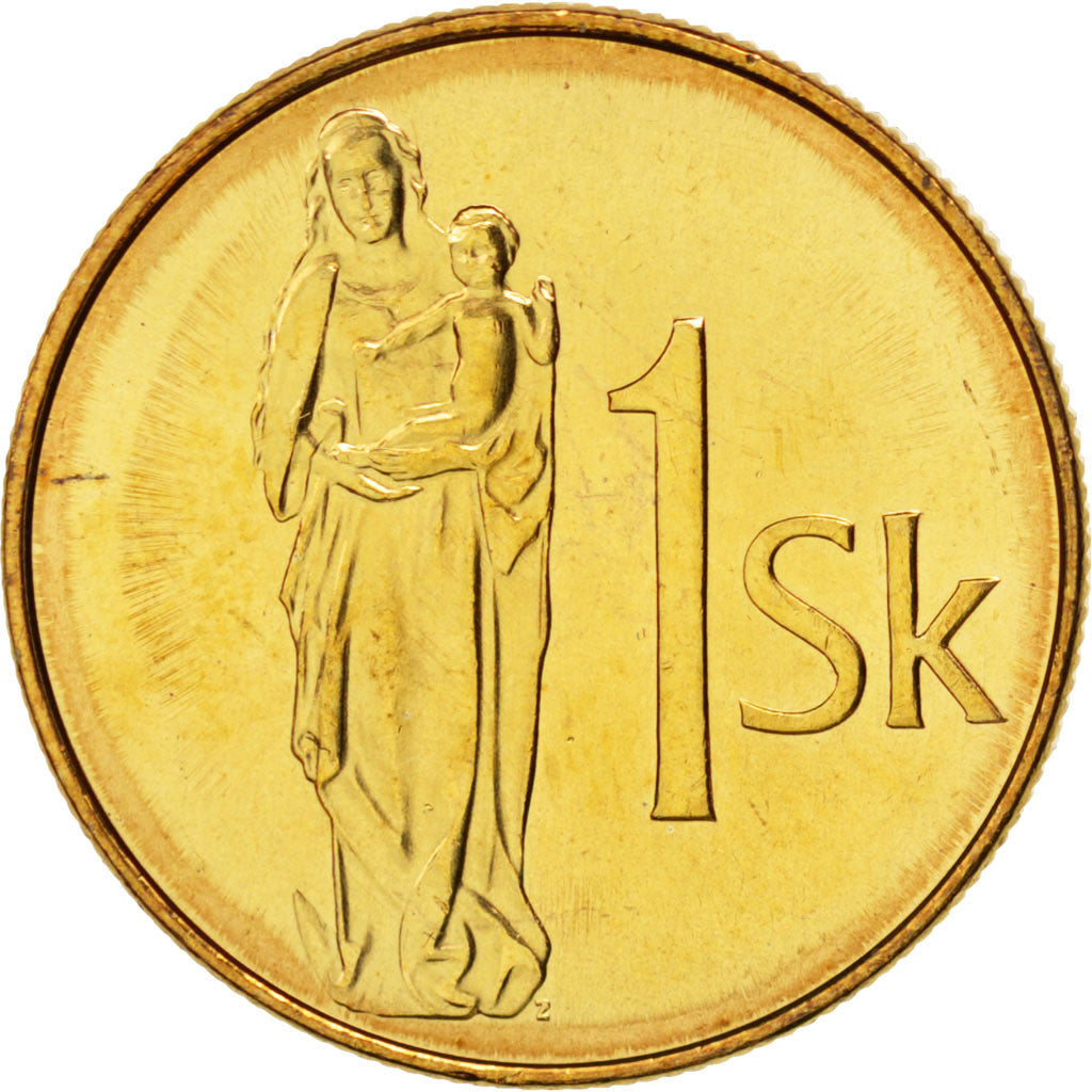 Münze, Slowakei, Koruna, 2005, STGL, Bronze Plated Steel, KM:12