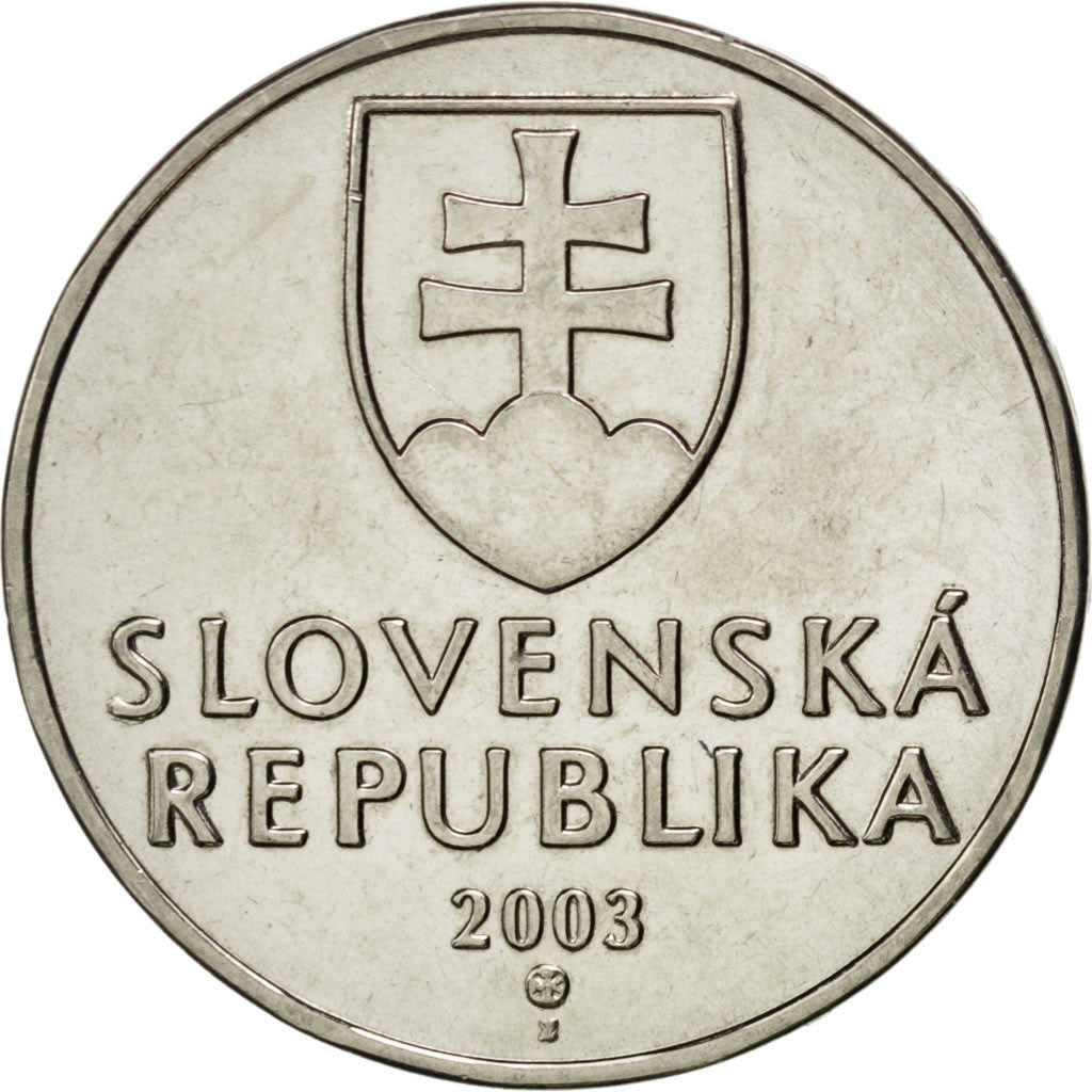 Munten, Slowakije, 2 Koruna, 2003, FDC, Nickel plated steel, KM:13
