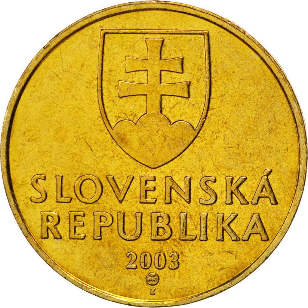 Coin, Slovakia, 10 Koruna, 2003, MS(63), Aluminum-Bronze, KM:11