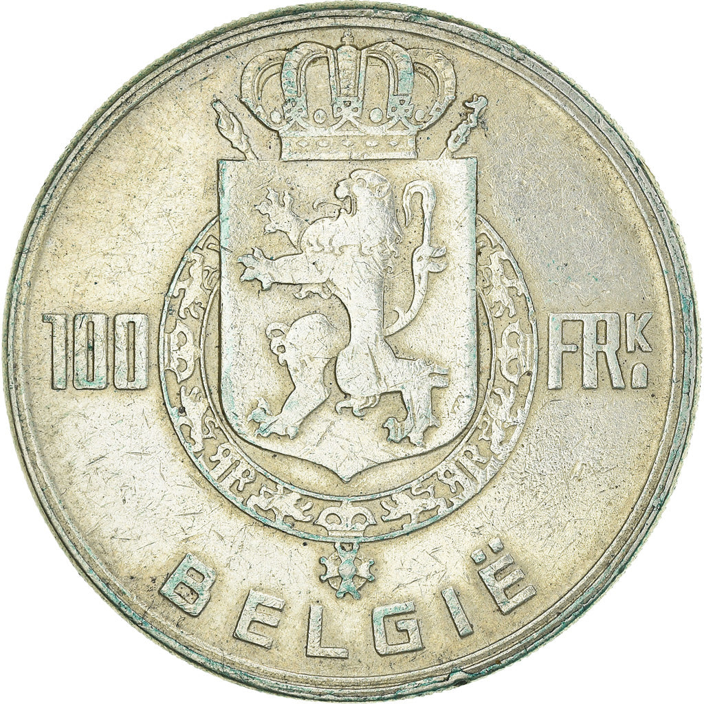 Monnaie, Belgique, 100 Francs, 100 Frank, 1951, TTB, Argent, KM:139.1